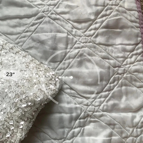 Crystal Beaded Long Wedding Dress Strapless Sleeveless Size 2 New - Picture 15 of 16